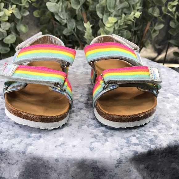 Girls (Toddler) 6M Multi-Stripe Corkbed Play Sandals☀️Clean Like New Condition☀️ - Picture 2 of 7